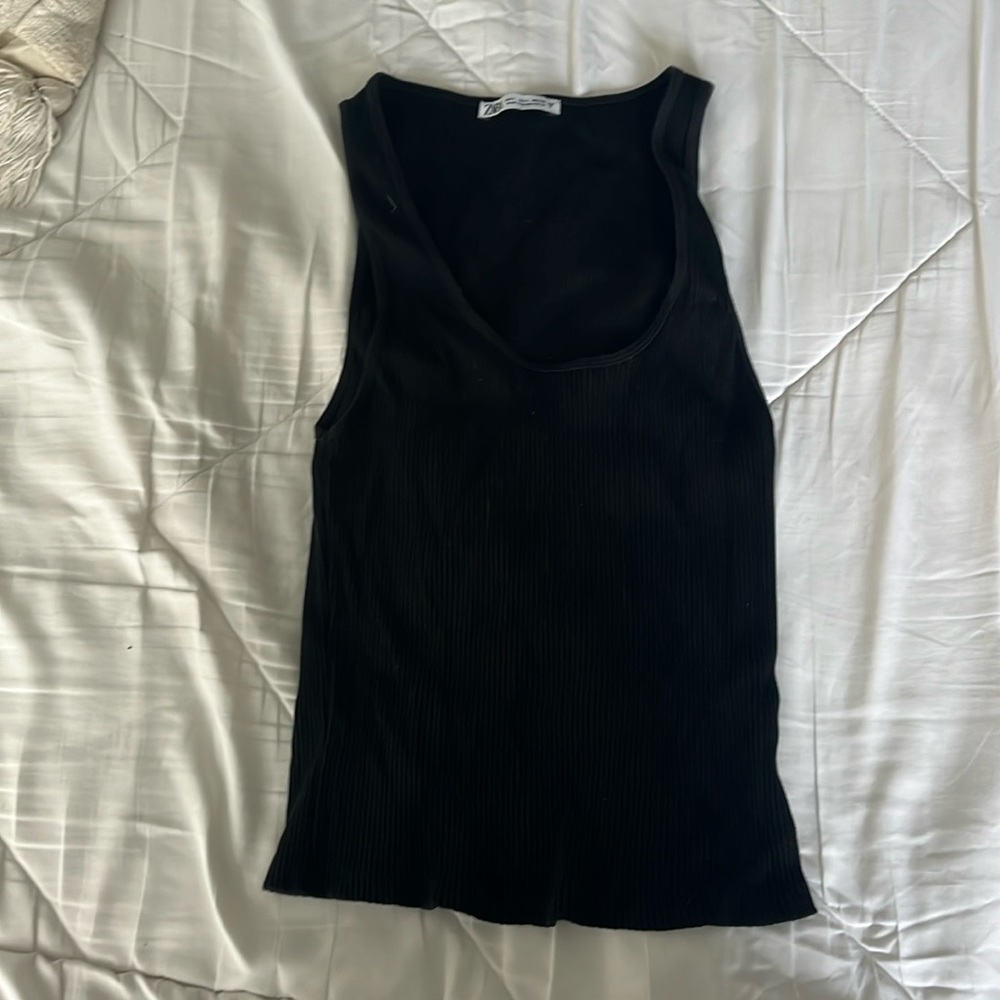 Zara Women’s Ribbed Tank Top Size L